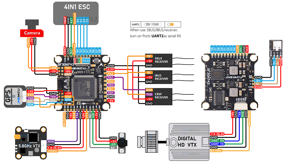 Flugsteuerung-JHEMCU-GF30H743-H743-305x305mm-480MHZ-Barometer-OSD-BlackBox-5V-10V-BEC-3-6S-Unterstuu-2007034-10